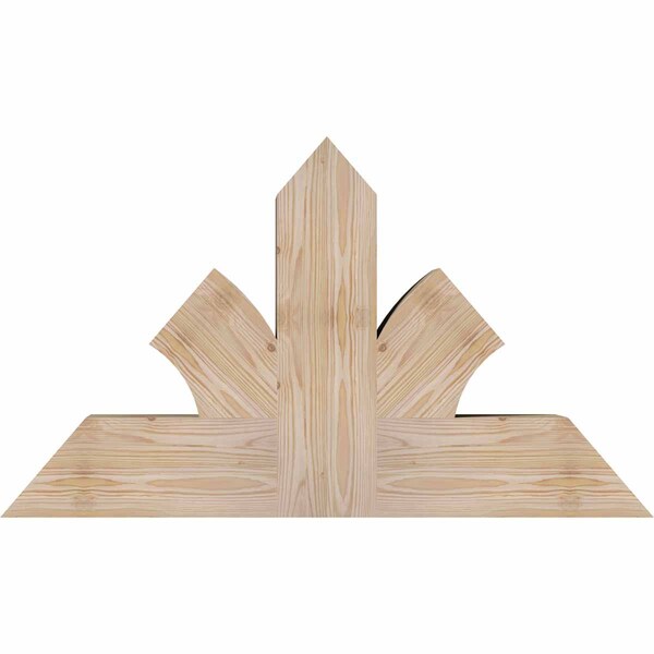 Ekena Millwork Richland Smooth Timber Gable Bracket, Douglas Fir, 36"W x 21"H x 5 1/2"D x 5 1/2"F, 14/12 Pitch GBW036X21X0606RIC00SDF - main